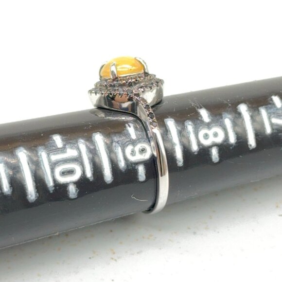 Ethiopian Opal Black Spinel Ring Colleen Lopez HSN Sterling Silver 925 Sz 8.75 - Picture 11 of 11